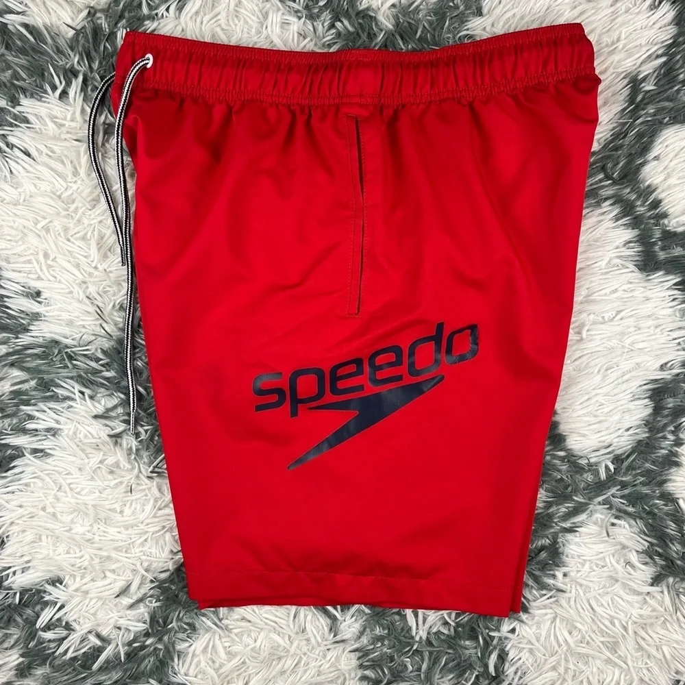Speedo Men's Red Swim Trunks Size Large